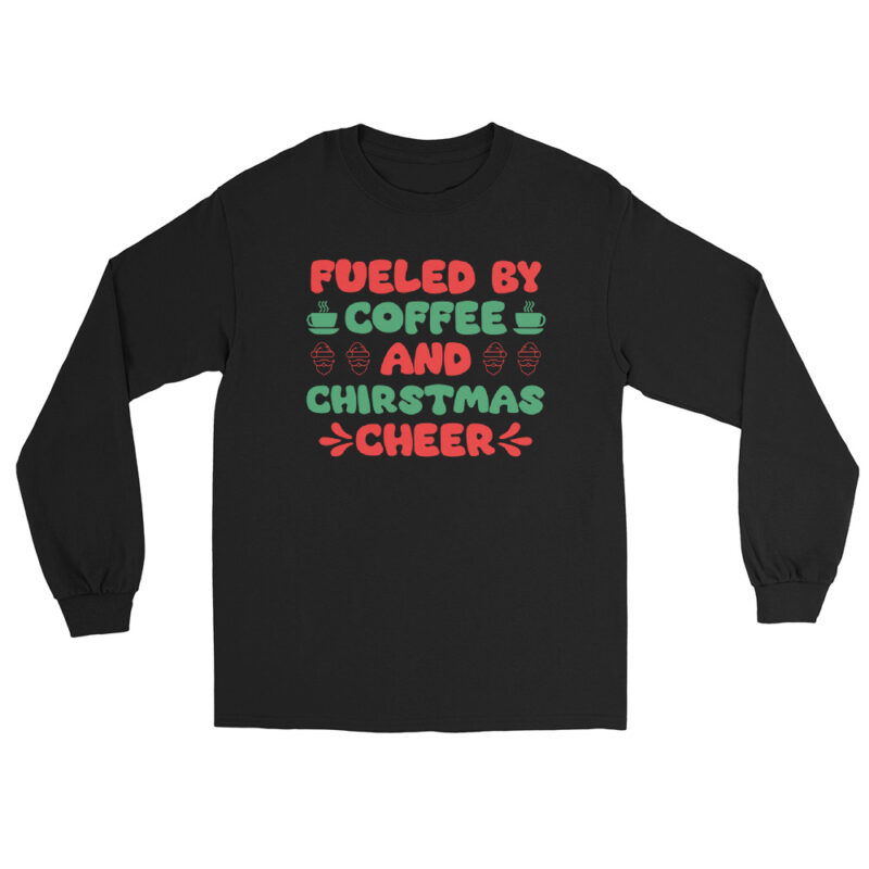 Fueled by Coffee & Christmas Cheer - Long Sleeve Shirt - Image 2