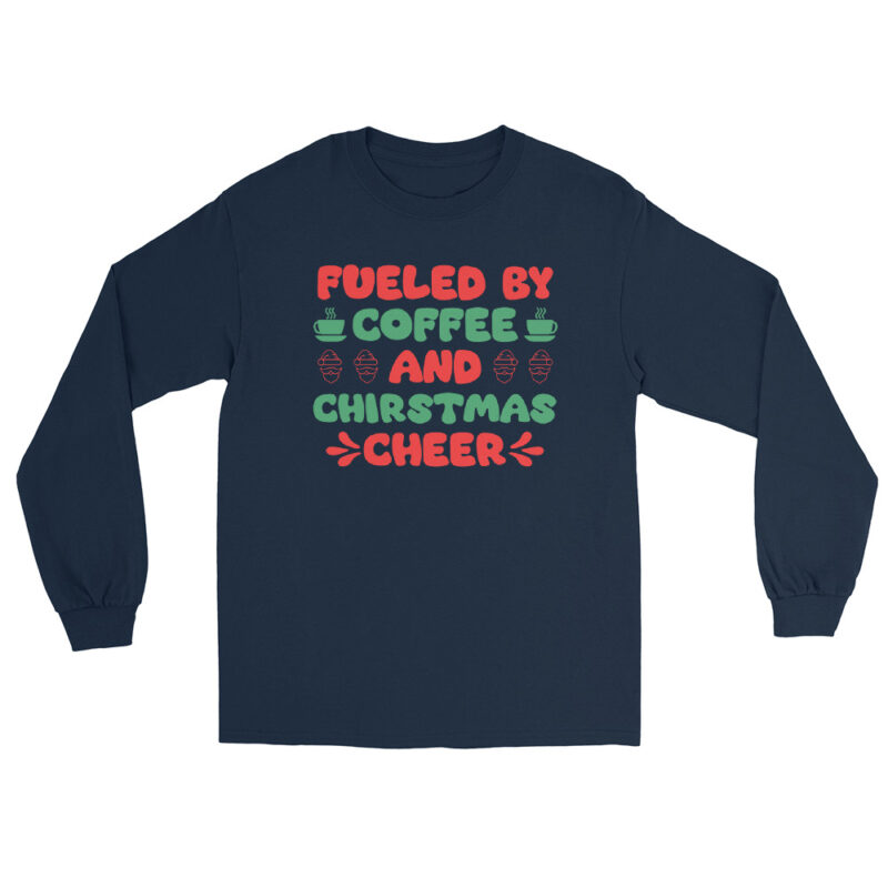 Fueled by Coffee & Christmas Cheer - Long Sleeve Shirt - Image 3