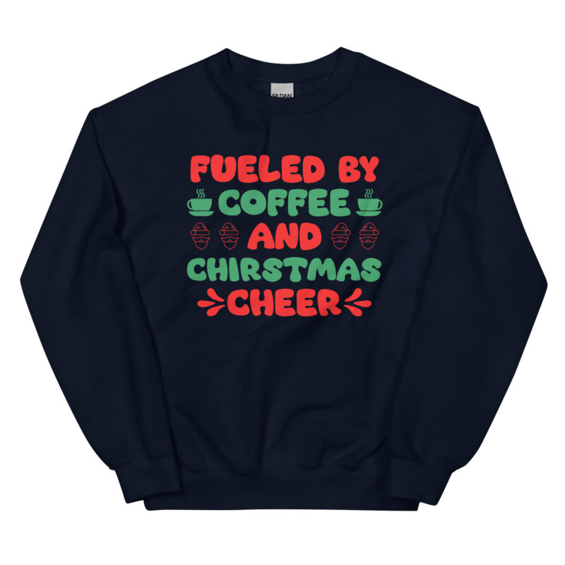 Fueled by Coffee & Christmas Cheer - Sweatshirt - Image 2