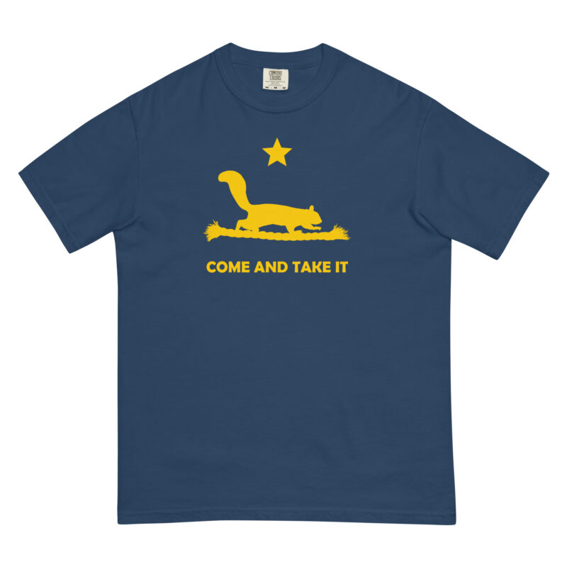 Squirrel (Come and Take it) Yellow Text – Shirt